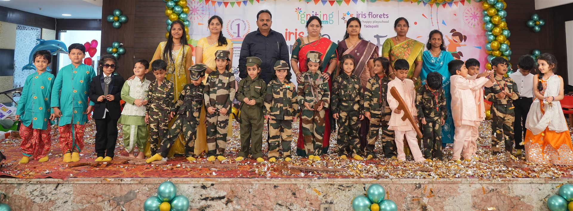 Iris Florets Tadepalli teachers and students at the Annual Cultural Fest